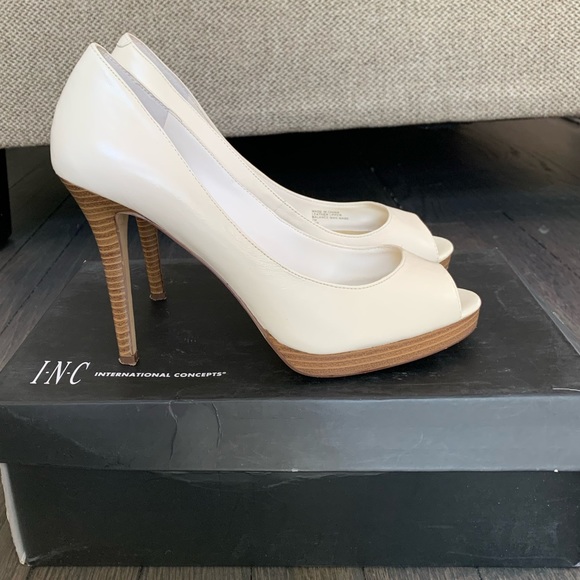 INC International Concepts Peep Toe Platform Heels - Picture 3 of 7